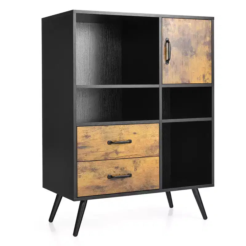 Buffet industriel Costway, meuble de rangement avec tiroirs et casiers