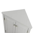 Meuble de rangement d'angle de salle de bain rustique avec étagères réglables, meuble au sol en bois autoportant - ModernLuxe