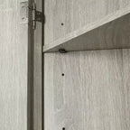 Meuble de rangement d'angle de salle de bain rustique avec étagères réglables, meuble au sol en bois autoportant - ModernLuxe