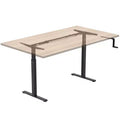 Mount-It! 44 to 64 Wide Manual Hand Crank Standing Desk Height Adjustable Frame Black MI-7931