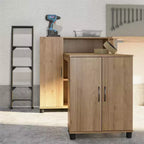 Bureau de loisirs créatifs RealRooms Basin avec étagères ouvertes et armoire de rangement