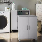 Bureau de loisirs créatifs RealRooms Basin avec étagères ouvertes et armoire de rangement