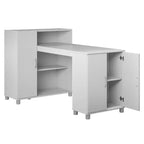 Bureau de loisirs créatifs RealRooms Basin avec étagères ouvertes et armoire de rangement