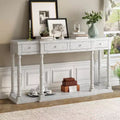 Retro Senior Console Table with 4 Front Facing Storage Drawers and 1 Shelf-ModernLuxe