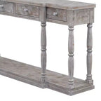 Console Rétro Senior avec 4 tiroirs de rangement frontaux et 1 étagère – ModernLuxe