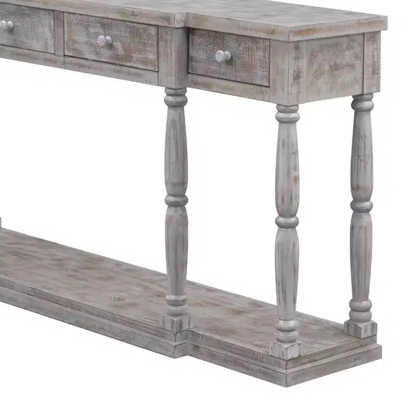 Console Rétro Senior avec 4 tiroirs de rangement frontaux et 1 étagère – ModernLuxe