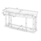Console Rétro Senior avec 4 tiroirs de rangement frontaux et 1 étagère – ModernLuxe