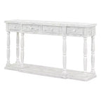 Console Rétro Senior avec 4 tiroirs de rangement frontaux et 1 étagère – ModernLuxe