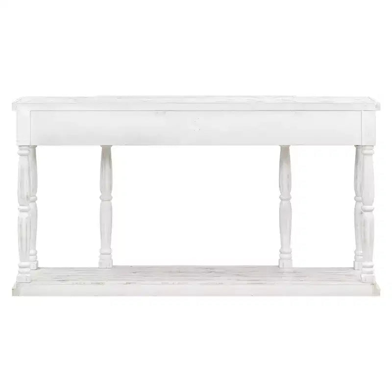 Console Rétro Senior avec 4 tiroirs de rangement frontaux et 1 étagère – ModernLuxe