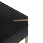 Table console et d'entrée LuxenHome en bois noir et métal doré