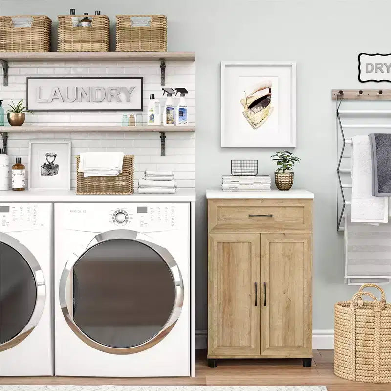 Meuble bas à 2 portes et 1 tiroir avec cadre de lavabo RealRooms