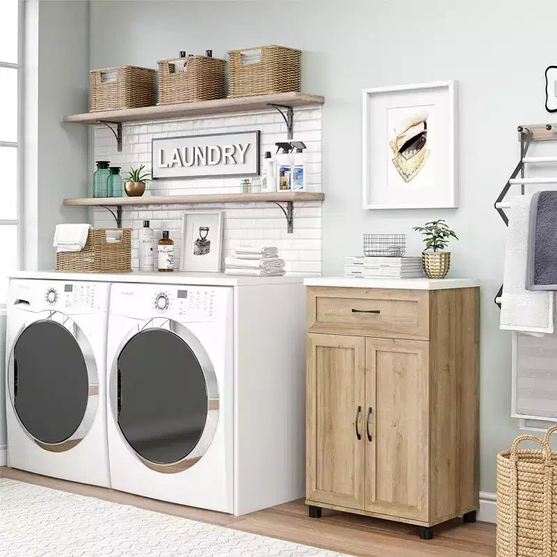 Meuble bas à 2 portes et 1 tiroir avec cadre de lavabo RealRooms
