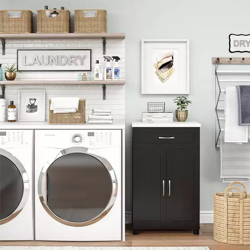 Meuble bas à 2 portes et 1 tiroir avec cadre de lavabo RealRooms