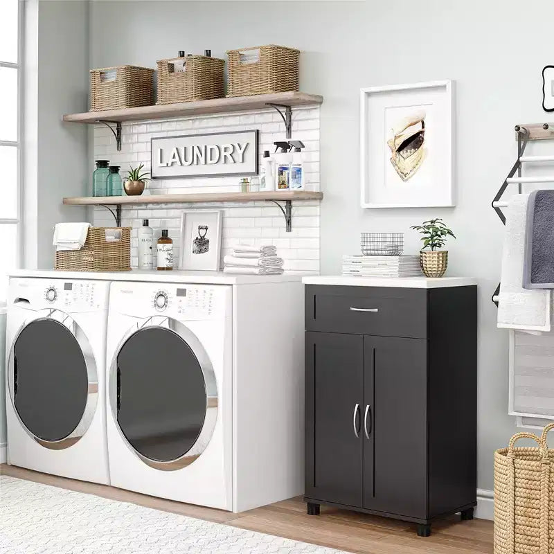 Meuble bas à 2 portes et 1 tiroir avec cadre de lavabo RealRooms