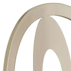 Tabouret de bar pivotant en métal 55 Downing Street, or champagne, hauteur 29 pouces, avec coussin noir de style Mid-Century Modern, dossier et repose-pieds pour comptoir de cuisine ou îlot