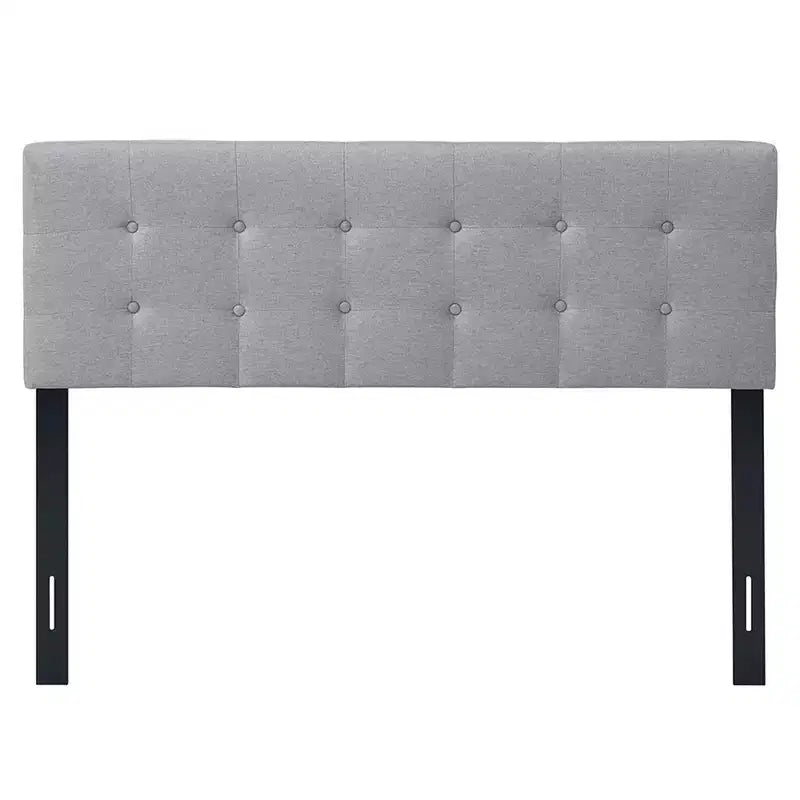 Tête de lit Costway pour lit double/Queen Size, en tissu de lin, capitonnée avec pieds en bois massif