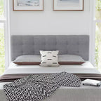 Tête de lit Costway pour lit double/Queen Size, en tissu de lin, capitonnée avec pieds en bois massif