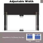 Tête de lit Costway pour lit double/Queen Size, en tissu de lin, capitonnée avec pieds en bois massif