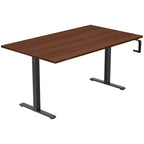 Mount-It! Hand Crank Sit-Stand Desk Frame with Extra-Wide Tabletop