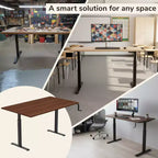 Support pour bureau assis-debout Mount-It! avec manivelle et plateau extra-large