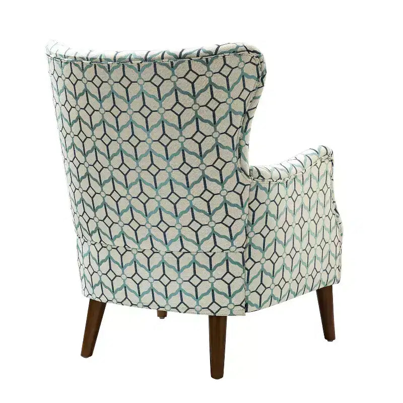 Fauteuil de Salon Confortable Nikolaus avec Motif Floral et Dossier à Oreillettes | ART OF LIVING DESIGNS