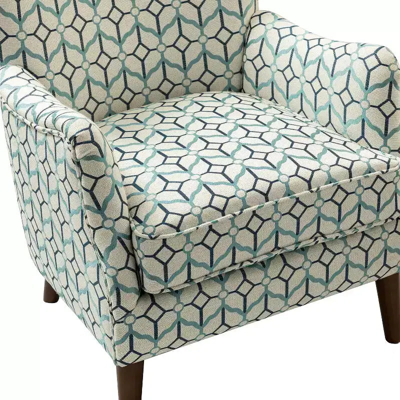 Fauteuil de Salon Confortable Nikolaus avec Motif Floral et Dossier à Oreillettes | ART OF LIVING DESIGNS