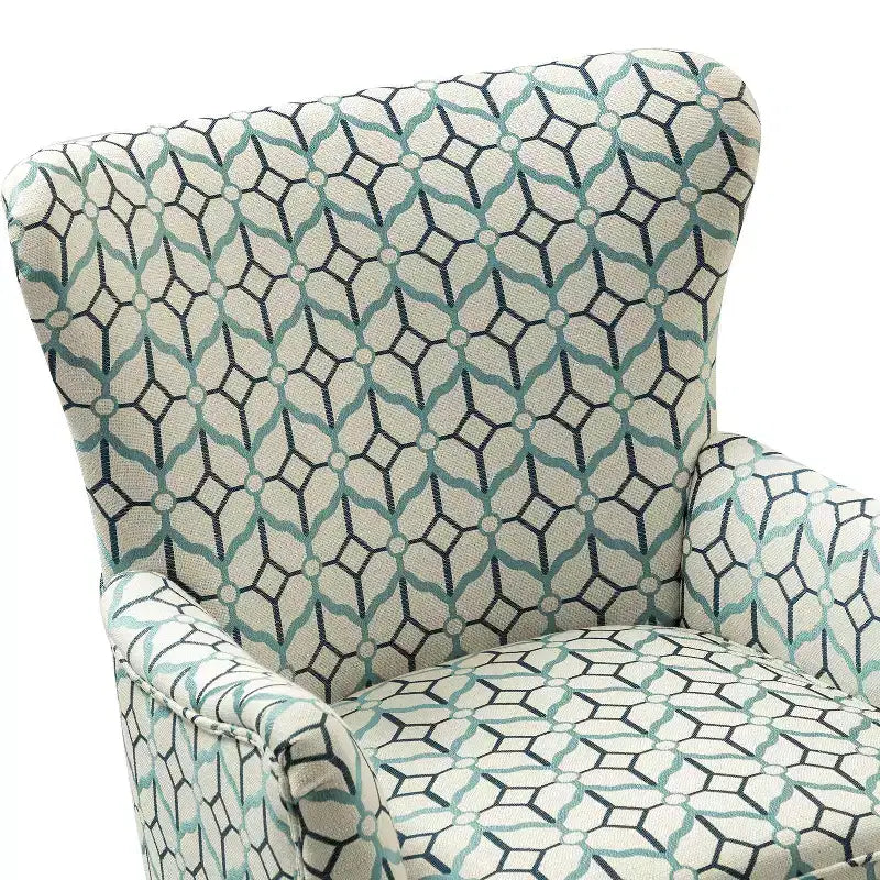 Fauteuil de Salon Confortable Nikolaus avec Motif Floral et Dossier à Oreillettes | ART OF LIVING DESIGNS