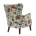Fauteuil de Salon Confortable Nikolaus avec Motif Floral et Dossier à Oreillettes | ART OF LIVING DESIGNS