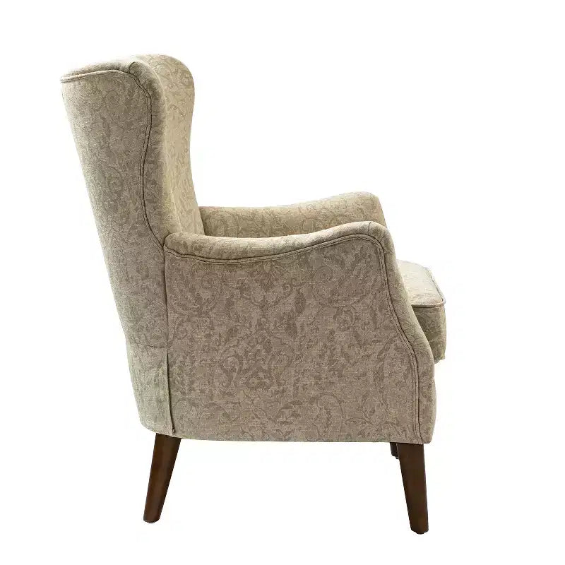 Fauteuil de Salon Confortable Nikolaus avec Motif Floral et Dossier à Oreillettes | ART OF LIVING DESIGNS