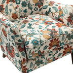 Fauteuil de Salon Confortable Nikolaus avec Motif Floral et Dossier à Oreillettes | ART OF LIVING DESIGNS