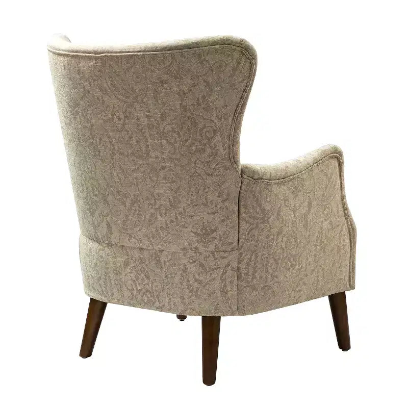 Fauteuil de Salon Confortable Nikolaus avec Motif Floral et Dossier à Oreillettes | ART OF LIVING DESIGNS