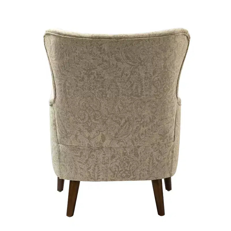 Fauteuil de Salon Confortable Nikolaus avec Motif Floral et Dossier à Oreillettes | ART OF LIVING DESIGNS