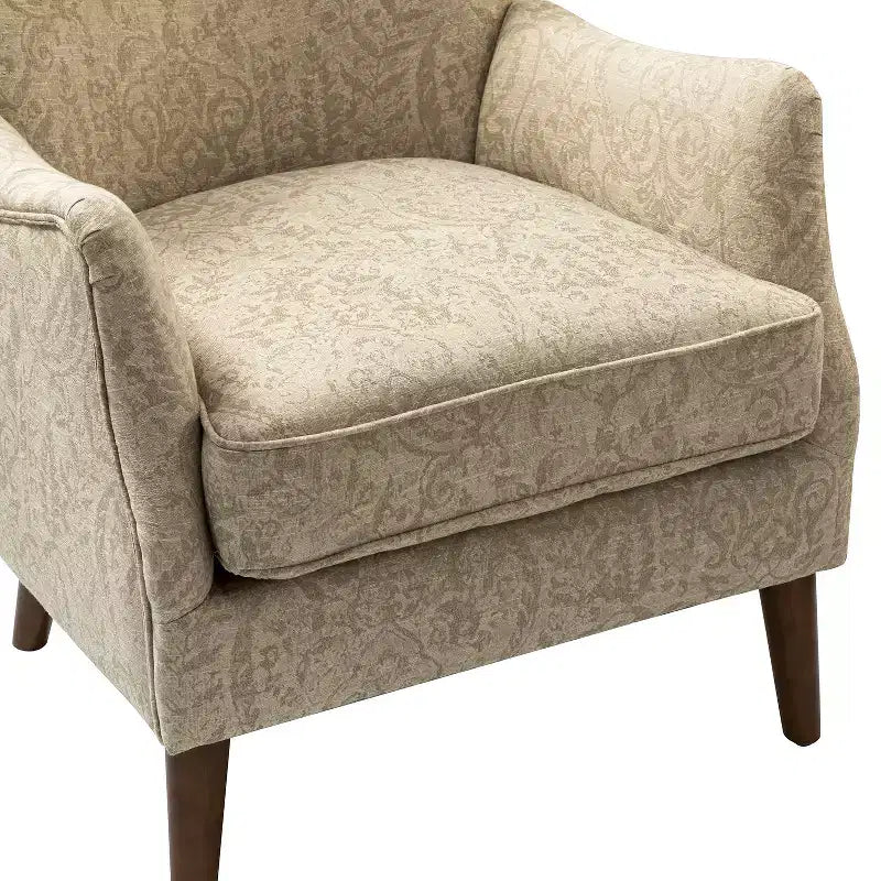 Fauteuil de Salon Confortable Nikolaus avec Motif Floral et Dossier à Oreillettes | ART OF LIVING DESIGNS