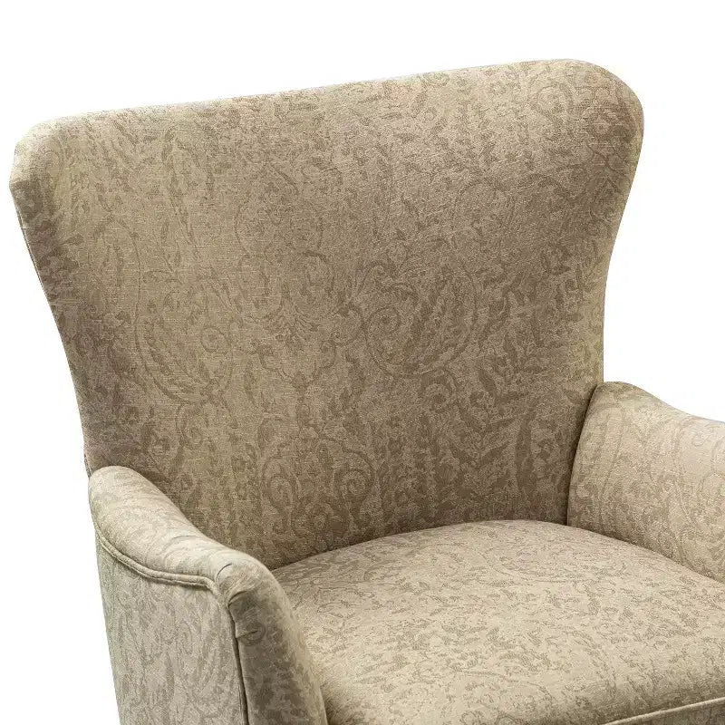 Fauteuil de Salon Confortable Nikolaus avec Motif Floral et Dossier à Oreillettes | ART OF LIVING DESIGNS