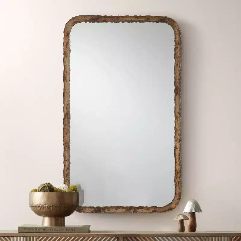Miroir rectangulaire Uttermost Julian en bronze oxydé 24 x 40