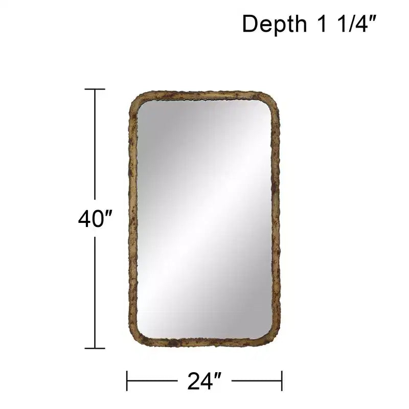 Miroir rectangulaire Uttermost Julian en bronze oxydé 24 x 40