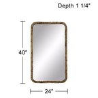 Miroir rectangulaire Uttermost Julian en bronze oxydé 24 x 40