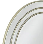 Miroir décoratif mural rond Noble Park San Simeon, en verre biseauté moderne, cadre champagne mat, 31 3/4 pouces de large pour salle de bain, chambre à coucher, entrée de maison.