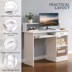 Bureau d'ordinateur Yaheetech en bois avec tiroirs de rangement pour la maison ou le bureau