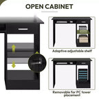 Bureau d'ordinateur Yaheetech en bois avec tiroirs de rangement pour la maison ou le bureau