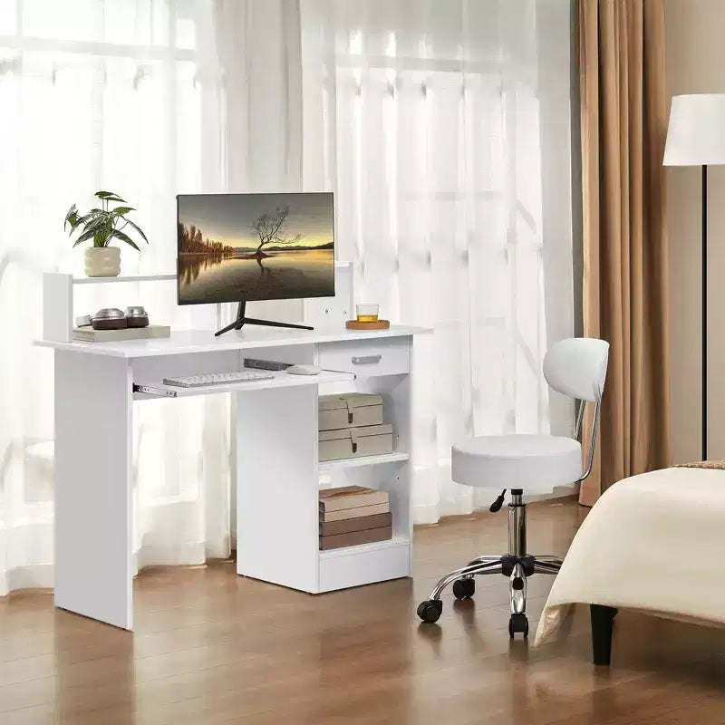 Bureau d'ordinateur Yaheetech en bois avec tiroirs de rangement pour la maison ou le bureau