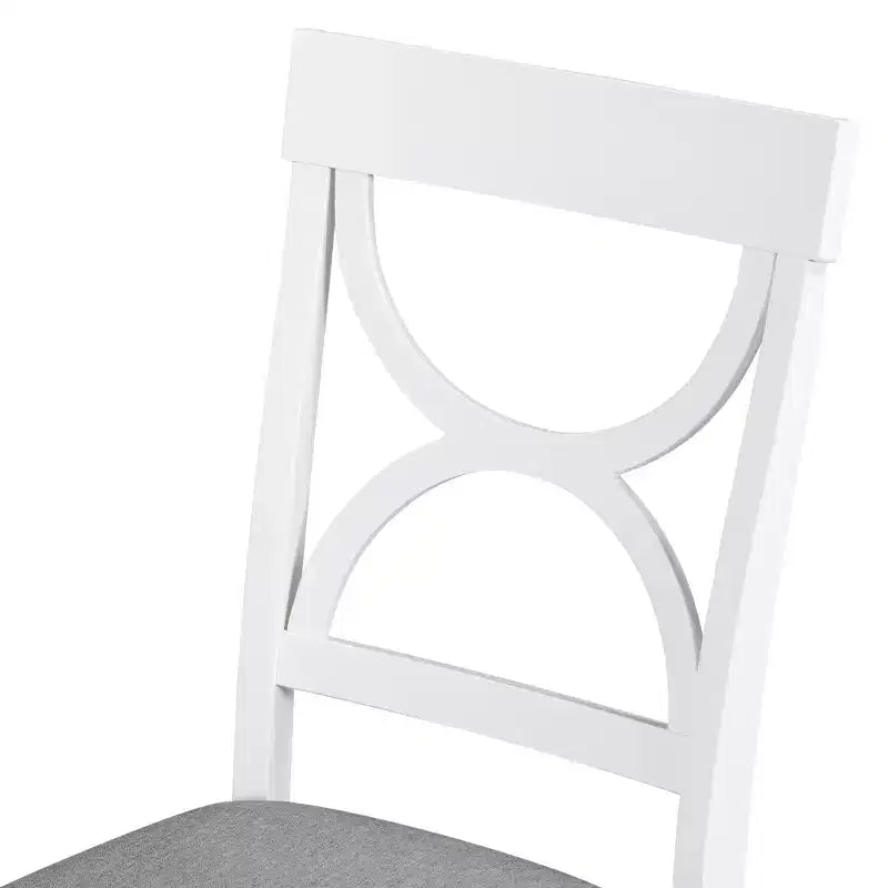 Ensemble de salle à manger en bois de ferme 6 pièces avec table et chaises rembourrées - ModernLuxe