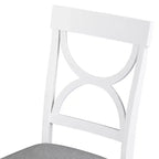 Ensemble de salle à manger en bois de ferme 6 pièces avec table et chaises rembourrées - ModernLuxe