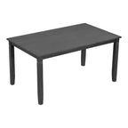 Ensemble de salle à manger en bois de ferme 6 pièces avec table et chaises rembourrées - ModernLuxe