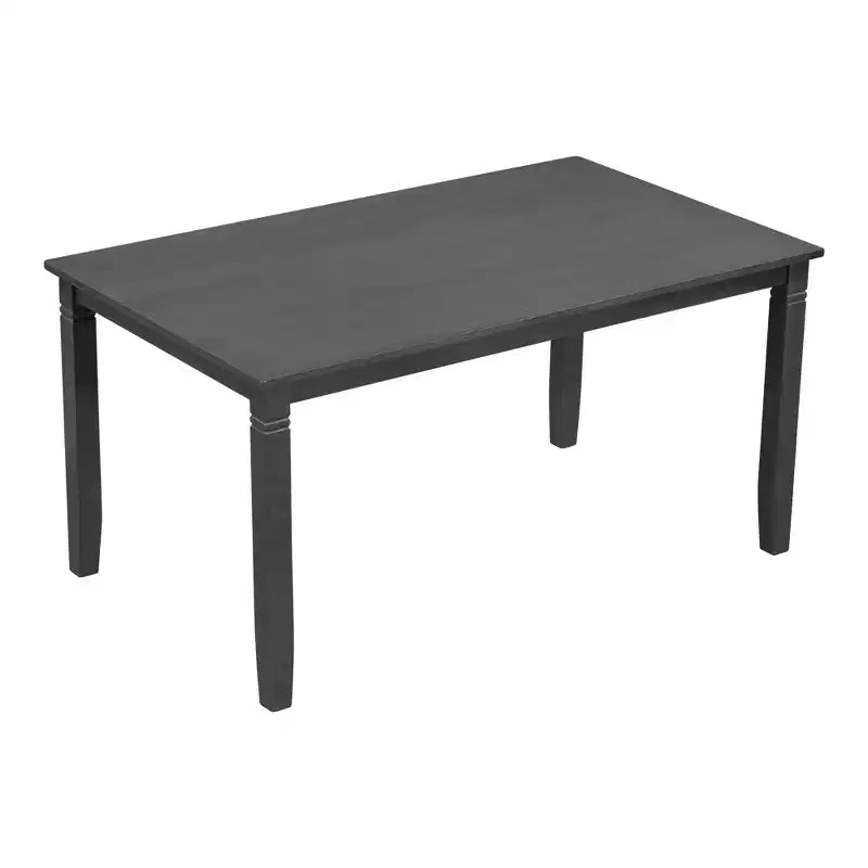 Ensemble de salle à manger en bois de ferme 6 pièces avec table et chaises rembourrées - ModernLuxe