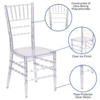 Chaise Fantôme Empilable Emma et Oliver (Lot de 2)