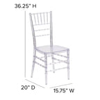 Chaise Fantôme Empilable Emma et Oliver (Lot de 2)
