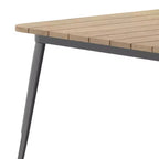 Table à manger Merrick Lane intérieure/extérieure avec trou pour parasol, plateau carré de 36 po en poly-résine toutes saisons et base en acier