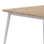 Table à manger Merrick Lane intérieure/extérieure avec trou pour parasol, plateau carré de 36 po en poly-résine toutes saisons et base en acier