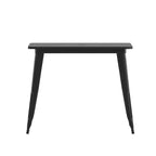Table à manger Merrick Lane intérieure/extérieure avec trou pour parasol, plateau carré de 36 po en poly-résine toutes saisons et base en acier